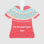 Kute kersttrui-patroon versiering ornament (voorkant)