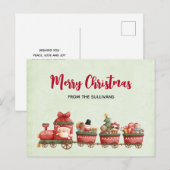 Kute kerstval met speelgoed voor kerstmis feestdagenkaart (Voorkant / Achterkant)