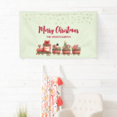 Kute kerstval met speelgoed voor kerstmis spandoek (Insitu)