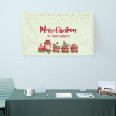 Kute kerstval met speelgoed voor kerstmis spandoek (Beurs)