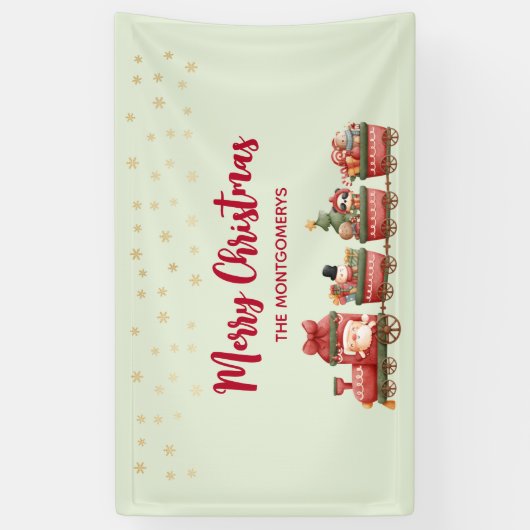 Kute kerstval met speelgoed voor kerstmis spandoek (Verticaal)