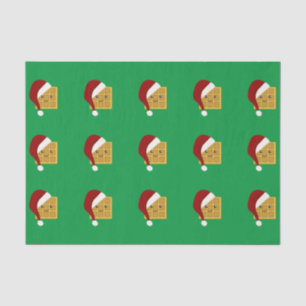Kute kerstwafel tissuepapier