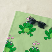 Kute kikker uit liefde strandlaken (In situ)