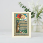 Kute Kind en Pasen Bunny Briefkaart (Staand voorkant)