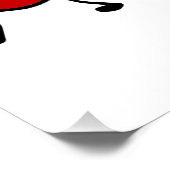 Kute Kinder Cartoon Holding Speech Words Perfect Poster (Hoek)