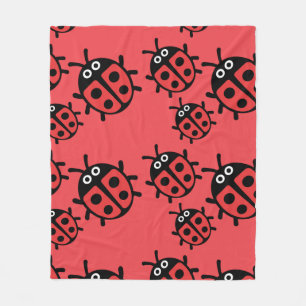 Kute Kinder ladybird Family Fleece Deken