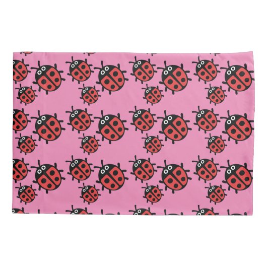 Kute Kinder ladybird Family Kussensloop (Achterkant-Links)