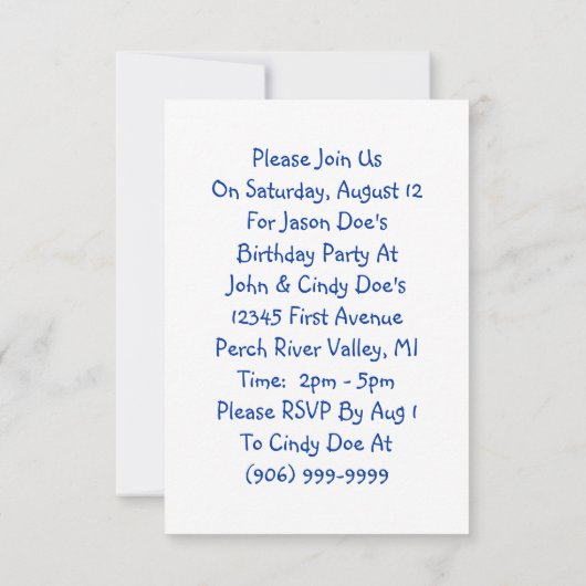 Kute Kinder Partij Uitnodigingen Zoete Elephant (Achterkant)