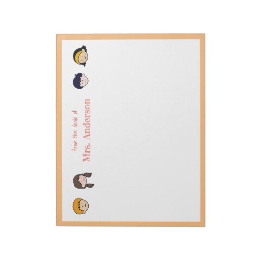 Kute kinderen Leerkrachten Notitieblok (Gedraaid)