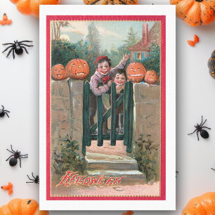 Kute kinderen met Halloween Pumpkins Tissuepapier