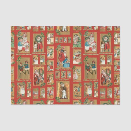 Kute  kinderen met Santa Collage Tissuepapier (Voorkant)