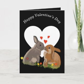 Kute Kissingende Bunnies Valentijns Feestdagen Kaart