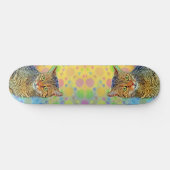 Kute kitten - abstract - kleurig schilderij skateboard (Horizontaal)