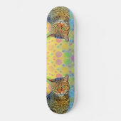 Kute kitten - abstract - kleurig schilderij skateboard (Voorkant)