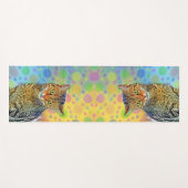 Kute kitten - abstract - kleurig schilderij yogamat (Voorkant (horizontaal))