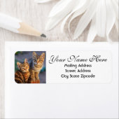 Kute Kittens Return-adres Etiket (Insitu)