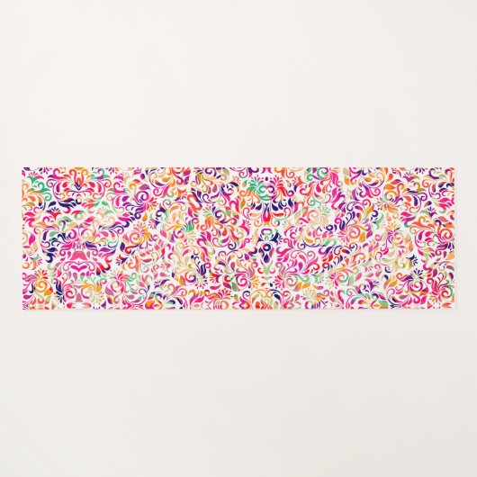 Kute klassieke kleurrijke bloemen All-Over-Pri Yogamat (Achterkant (horizontaal))