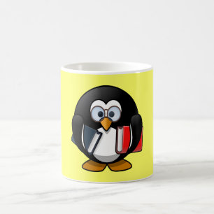 Kute kleine animatiefilm pinguïn koffiemok