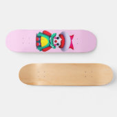 Kute kleine clown roze skateboard (Horizontaal)