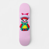 Kute kleine clown roze skateboard (Voorkant)