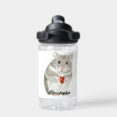 Kute kleine hamster die een hart bewaarde waterfles (Achterkant)