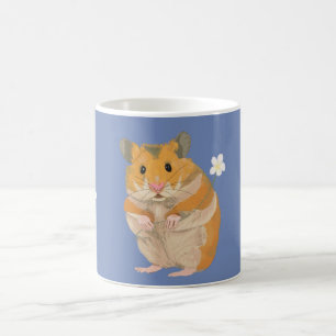 Kute kleine hamster met een bloem koffiemok
