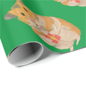 Kute kleine hamster met een kerstcadeautje cadeaupapier (Rol Hoek)