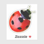 Kute kleine ladybug geeft succes en fortuin! sticker (Vel)