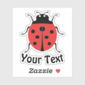 Kute kleine ladybug geeft succes en fortuin! sticker (Vel)