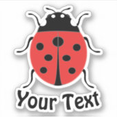 Kute kleine ladybug geeft succes en fortuin! sticker (Voorkant)