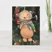 **KUTE KLEINE MAN ZEGT MERRY CHRISTMAS" FEESTDAGEN KAART (Voorkant)