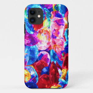 Kute kleurige abstracte juwelen textuur iPhone 11 hoesje