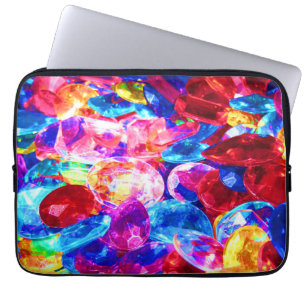 Kute kleurige abstracte juwelen textuur laptop sleeve