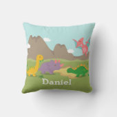 Kute kleurige dinosaurussen voor jongens kussen (Achterkant)