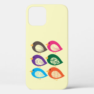 Kute kleurige irky vogels iPhone 12 hoesje