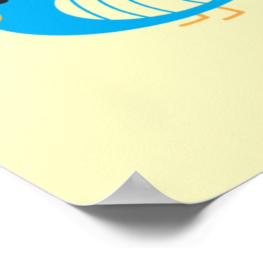 Kute kleurige irky vogels poster (Hoek)