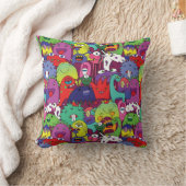 👾 Kute kleurige monsters Kussen (Deken)