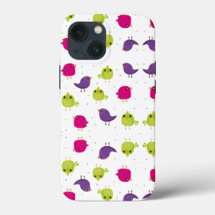 Kute kleurige vogels iPhone 13 mini hoesje