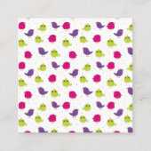 Kute kleurige vogels contactkaartje (Voorkant)