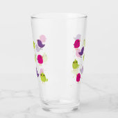 Kute kleurige vogels glas (Links)