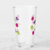 Kute kleurige vogels glas (Rechts)