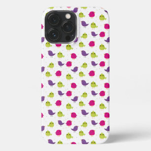 Kute kleurige vogels iPhone 13 pro max hoesje