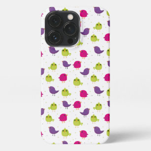 Kute kleurige vogels iPhone 13 pro hoesje