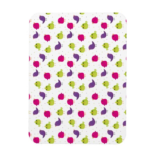 Kute kleurige vogels magneet (Verticaal)