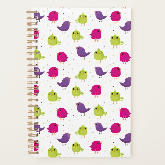 Kute kleurige vogels planner (Voorkant)