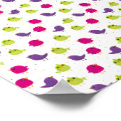 Kute kleurige vogels poster (Hoek)