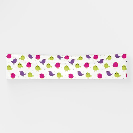 Kute kleurige vogels spandoek (Horizontaal)
