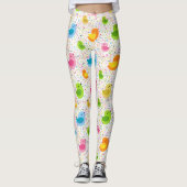 Kute kleurige zingende vogels leggings (Voorkant)