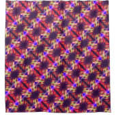 Kute kleurrijke abstracte lijnen werpen kussen iPh Douchegordijn (Voorkant)