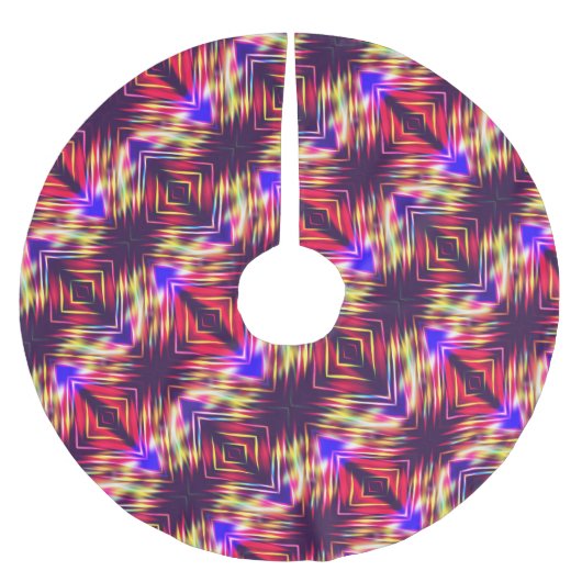 Kute kleurrijke abstracte lijnen werpen kussen iPh Kerstboom Rok (Voorkant)